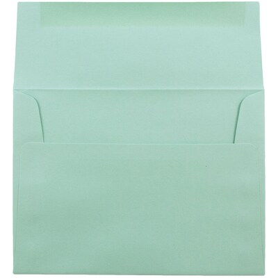 JAM Paper® A6 Invitation Envelopes, 4.75 x 6.5, Aqua Blue, 50/Pack (157460I)