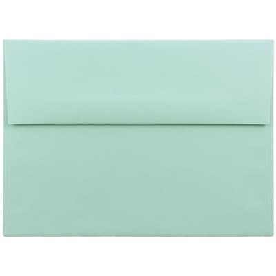 JAM Paper A7 Invitation Envelopes, 5.25 x 7.25, Aqua Blue, 25/Pack (1523985)