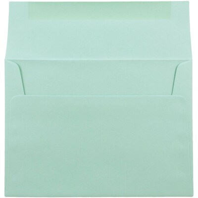 JAM Paper A7 Invitation Envelopes, 5.25 x 7.25, Aqua Blue, 25/Pack (1523985)