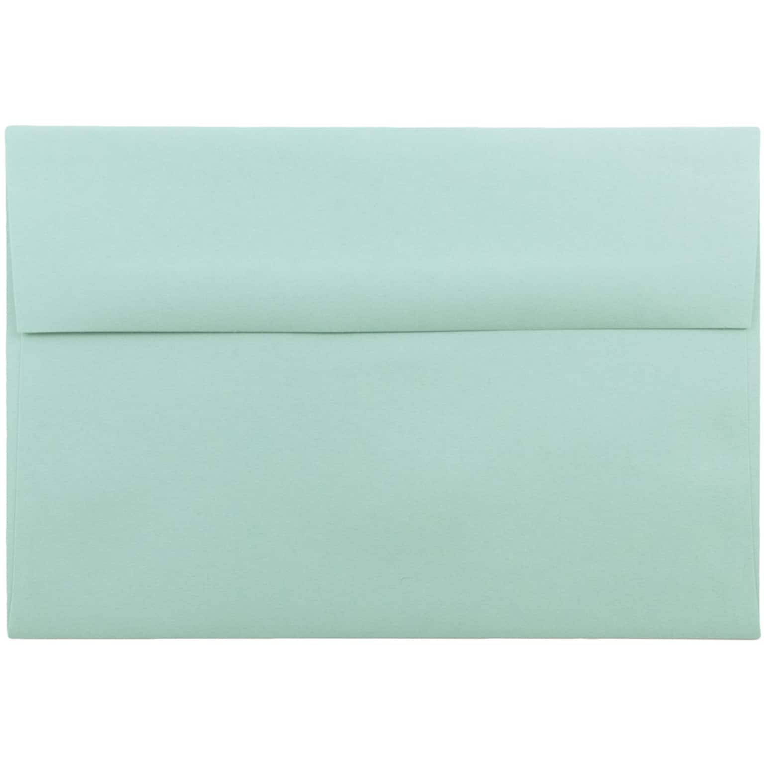 JAM Paper A8 Invitation Envelopes, 5.5 x 8.125, Aqua Blue, 25/Pack (1523988)