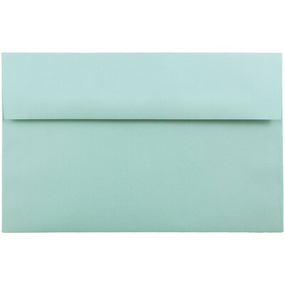JAM Paper A10 Invitation Envelopes, 6 x 9.5, Aqua Blue, 50/Pack (1523993I)