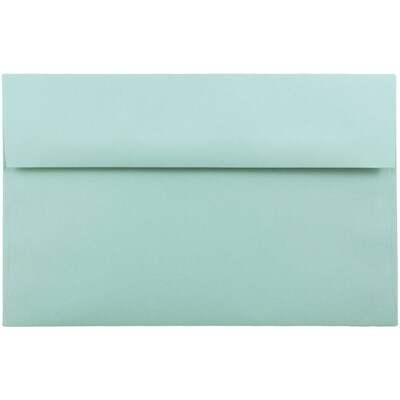 JAM Paper A10 Invitation Envelopes, 6 x 9.5, Aqua Blue, 50/Pack (1523993I)