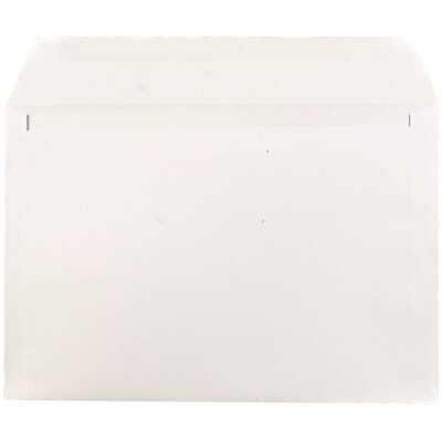 JAM Paper Booklet Envelope, 7 1/2" x 10 1/2", White, 25/Pack (4246)