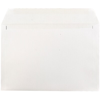 JAM Paper Booklet Envelope, 7 1/2 x 10 1/2, White, 25/Pack (4246)