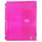 JAM Paper® Plastic 3 Hole Binder Envelopes with Hook & Loop, 9.5 x 11.5 with 1 Inch Expansion, Fuchsia Pink, 12/Pack (218VB1PI)