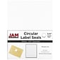 JAM Paper® Round Circle Label Sticker Seals, 3/4, White, 108/pack (3147612190)