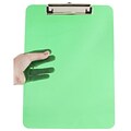 JAM Paper® Plastic Clipboards, 9 x 13, Green, 12/pack (340926880A)