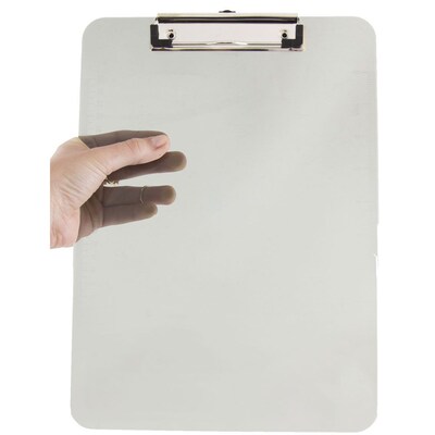 JAM Paper® Plastic Clipboards, 9 x 13, Grey, 12/pack (340926884A)