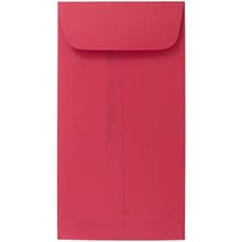 JAM Paper #7 Coin Business Colored Envelopes, 3.5 x 6.5, Red Recycled, 50/Pack (355228282I)