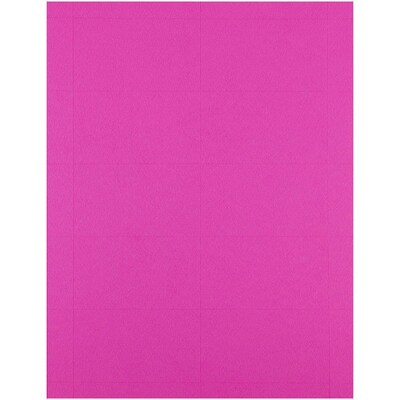 JAM Paper® Printable Business Cards, 3 1/2 x 2, Ultra Fuchsia Pink, 100/Pack (22128338)