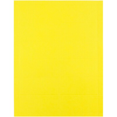 JAM Paper® Printable Business Cards, 3 1/2 x 2, Yellow, 100/Pack (22128336)