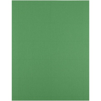 JAM Paper® Printable Business Cards, 3 1/2 x 2, Green, 100/Pack (22128335)