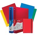 JAM Paper® Back To School Assortments, Red, 4 Heavy Duty Folders, 2 1 Inch Binders & 1 Red Journal, 7/Pack (383CW1RASSRT)