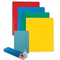 JAM Paper® Back To School Assortments, Blue, 4 Heavy Duty Folders, 1 Blue Journal & 1 Blue Pencil Case, 6/Pack (383HWBASSRT)