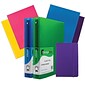 JAM Paper® Back To School Assortments, Purple, 4 Glossy Folders, 2 1.5 Inch Binders & 1 Purple Journal, 7/Pack (CWG15PRASSRT)