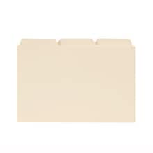 Smead® Recycled Self-Tab Card Guides, Blank, 4 x 6, Manila, 100/Box (623)