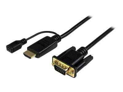 StarTech 6 HDMI to VGA Active Converter Cable, Black