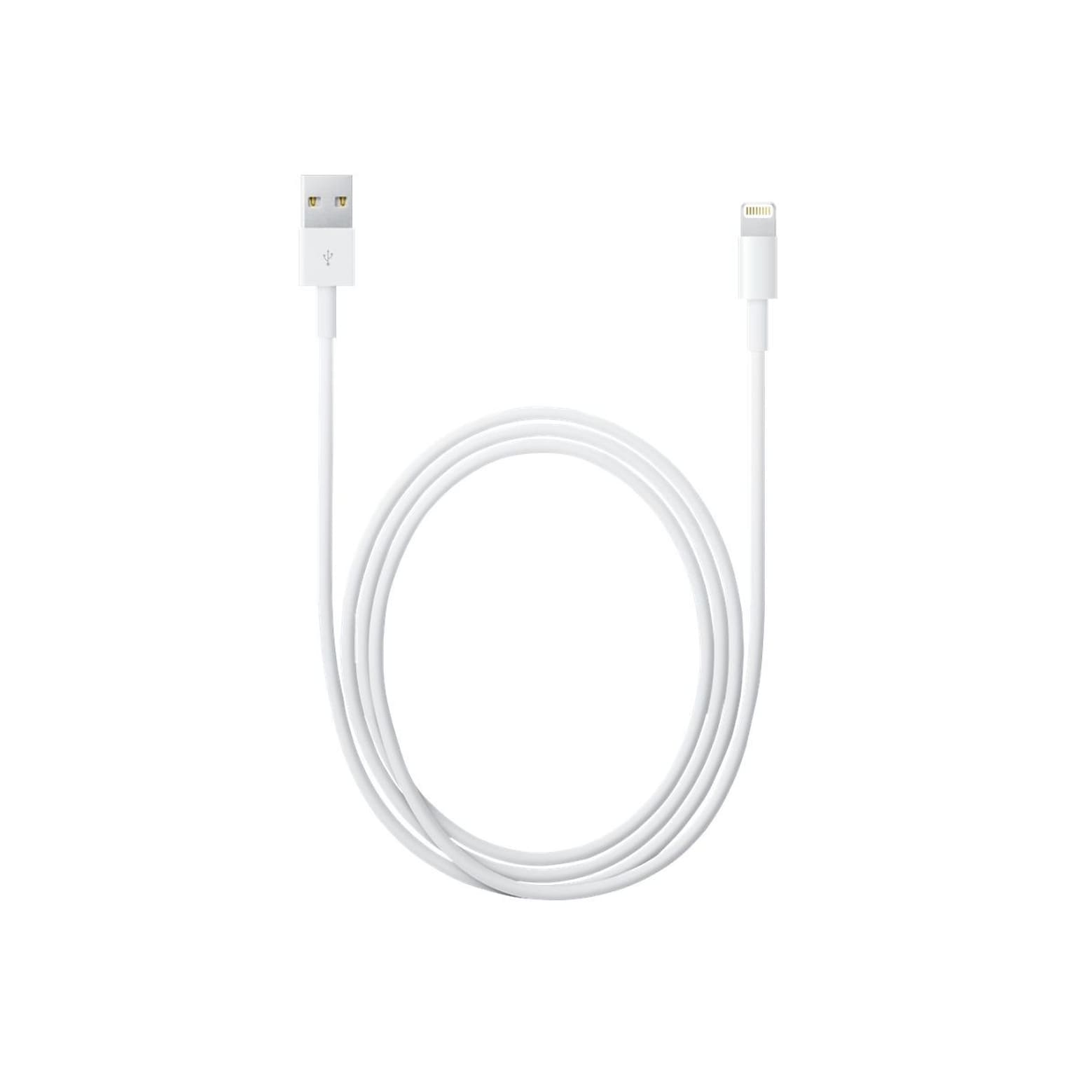 Apple 2m White Data Transfer Cable; Lightning to USB (MD819AM/A)
