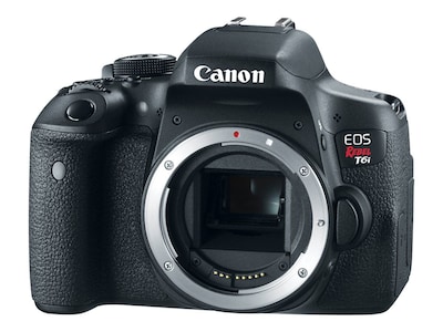 Canon® EOS Rebel T6i EF-S 24.2 MP DSLR Camera with 18 - 55 mm Lens Video Creator Kit; Black