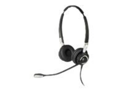 Jabra  BIZ 2400 II Over-the-Head Stereo Bluetooth Headset with Noise-Cancelling Microphone; Black