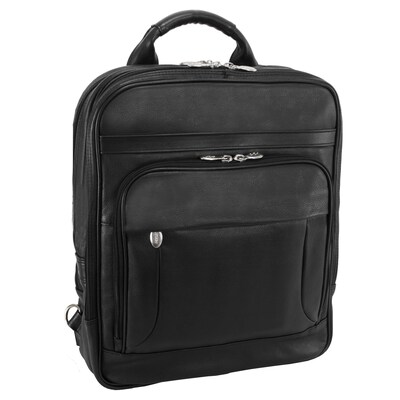 McKlein I Series Wicker Park Cashmere Napa Leather 2-Wheel Spinner Luggage, Black (47195)