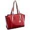 McKlein Aldora Ladies Tote with Tablet Pocket, Top Grain Cowhide Leather, Red (97506)