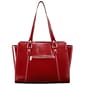 McKlein Aldora Ladies' Tote with Tablet Pocket, Top Grain Cowhide Leather, Red (97506)