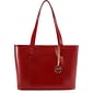 McKlein M Series, ALYSON, Genuine Cowhide Leather, Ladies' Tote with Tablet Pocket, Red (97536)