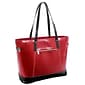 McKlein M Series Serafina Red Leather Tote with Tablet Pocket (97566)