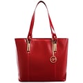 McKlein M Series, SAVARNA, Genuine Cowhide Leather, Ladies Tote with Tablet Pocket, Red (97576)