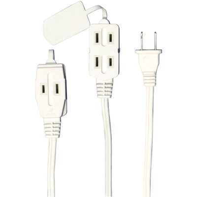 Axis 3-outlet White Indoor Extension Cord, 6ft