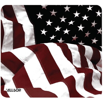 Allsop Old-Fashioned American Flag Mouse Pad, Non-Skid Backing, Multicolored (ALS29302)