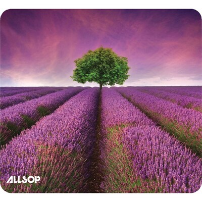 Allsop NaturesmartPad Lavender Field Mouse Pad, Non-Skid Rubber Backing, Multicolored (ALS31422)