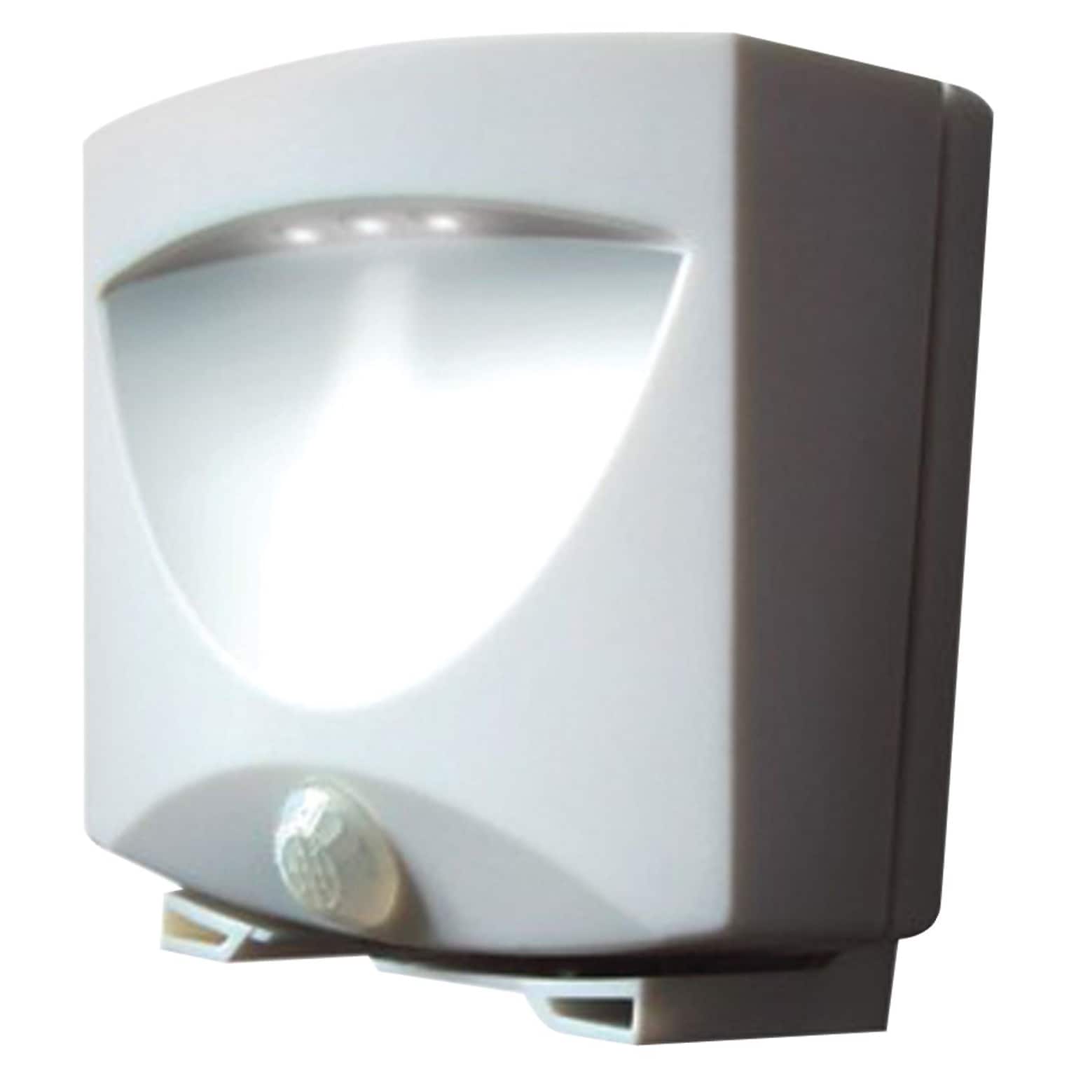 Maxsa Innovations Battery-powered Motion-activated Outdoor Night Light, White (MXI40341)