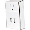 Amzer® Dual USB PLATE eXtender™ Power Wall Charger, White (AMZ97320)