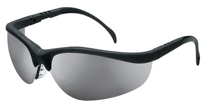 MCR Safety® Crews Safety Glasses, Silver-Mirror, Black