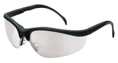 MCR Safety® Crews Protective Eyewear, Indoor/Outdoor Clear-Mirror, Black (KD117)