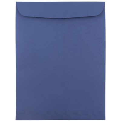 JAM Paper 9" x 12" Open End Catalog Envelopes, Presidential Blue, 10/Pack (263917110C)