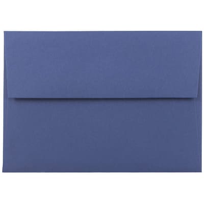 JAM Paper A6 Invitation Envelopes, 4.75 x 6.5, Presidential Blue, 50/Pack (563916906I)