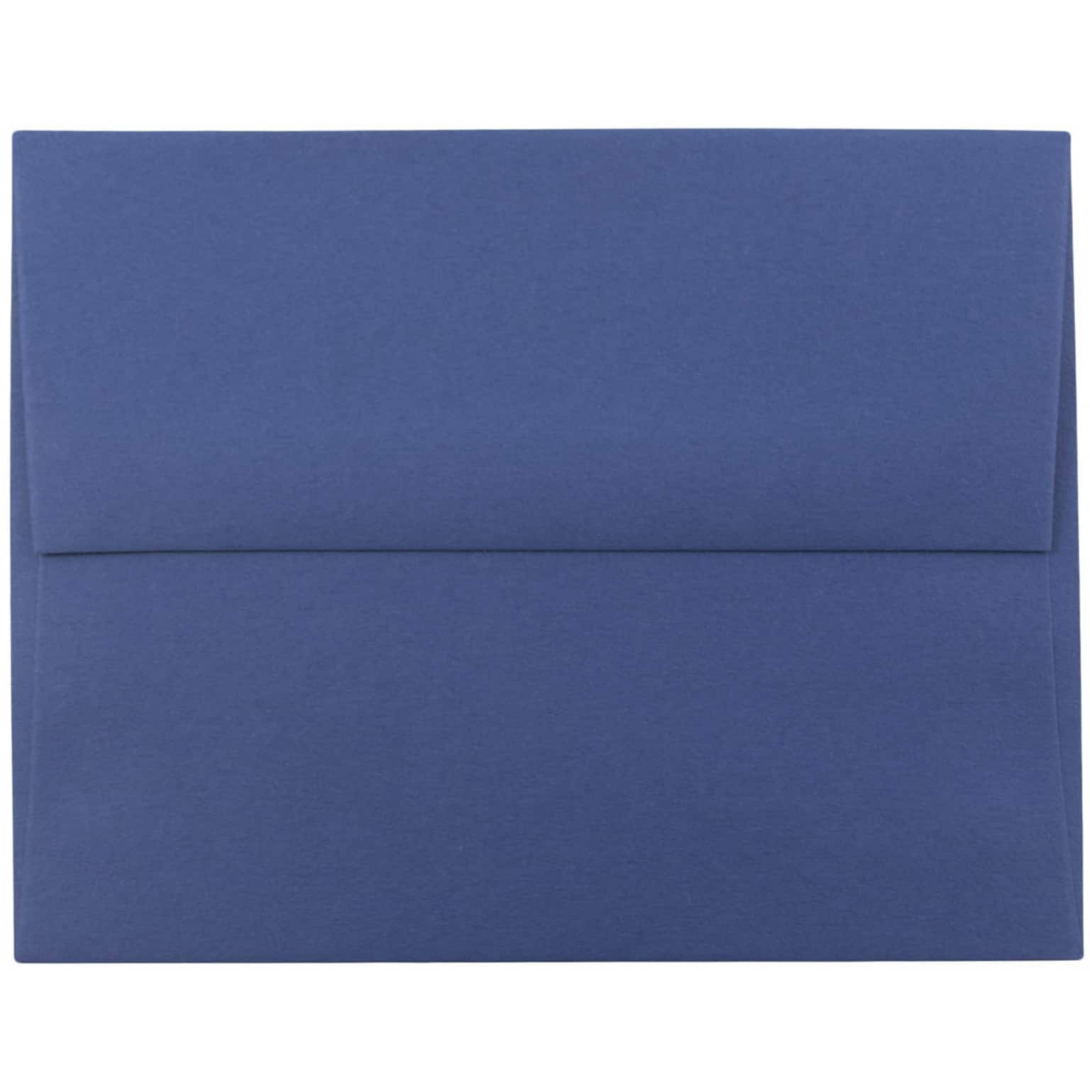 JAM Paper A2 Invitation Envelopes, 4.375 x 5.75, Presidential Blue, 25/Pack (563913396)