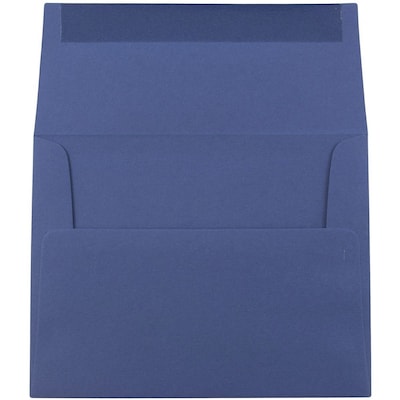 JAM Paper® A2 Invitation Envelopes, 4.375 x 5.75, Presidential Blue, 50/Pack (563913396I)