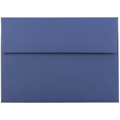 JAM Paper A7 Invitation Envelopes, 5.25 x 7.25, Presidential Blue, 50/Pack (563913397I)