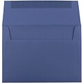 JAM Paper A7 Invitation Envelopes, 5.25 x 7.25, Presidential Blue, 50/Pack (563913397I)