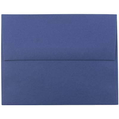 JAM Paper A8 Invitation Envelopes, 5.5 x 8.125, Presidential Blue, 50/Pack (563916908I)