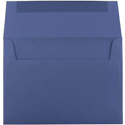 JAM Paper A10 Invitation Envelopes, 6 x 9.5, Presidential Blue, 50/Pack (563916912I)