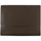 JAM Paper® Italian Leather Portfolio With Snap Closure, 10 1/2 x 13 x 3/4, Dark Brown, Sold Individually (2233317451)