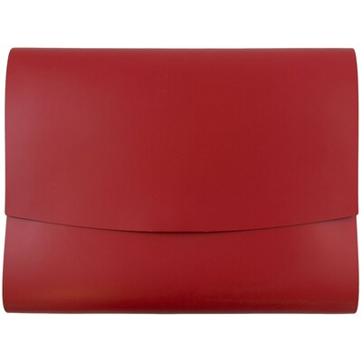 JAM Paper Leather Portfolio Case with Snap Closure, Red, 12/Carton (2233317453B)