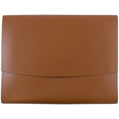 JAM Paper Leather Portfolio Case with Snap Closure, Brown, 12/Carton (2233320843B)