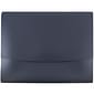 JAM Paper® Italian Leather Portfolio With Snap Closure, 10 1/2 x 13 x 3/4, Navy Blue, Sold Individually (2233320840)
