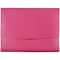 JAM Paper® Italian Leather Portfolio With Snap Closure, 10 1/2 x 13 x 3/4, Fuchsia Pink, Sold Indivi